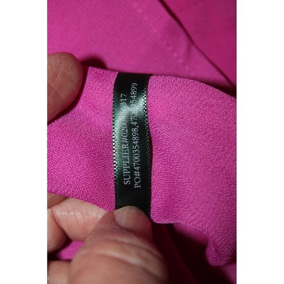 LAUREN‎ RALPH LAUREN Sleeveless Dress w/Piano Pleats Size 14 Dark Pink Lined EUC - Picture 8 of 13